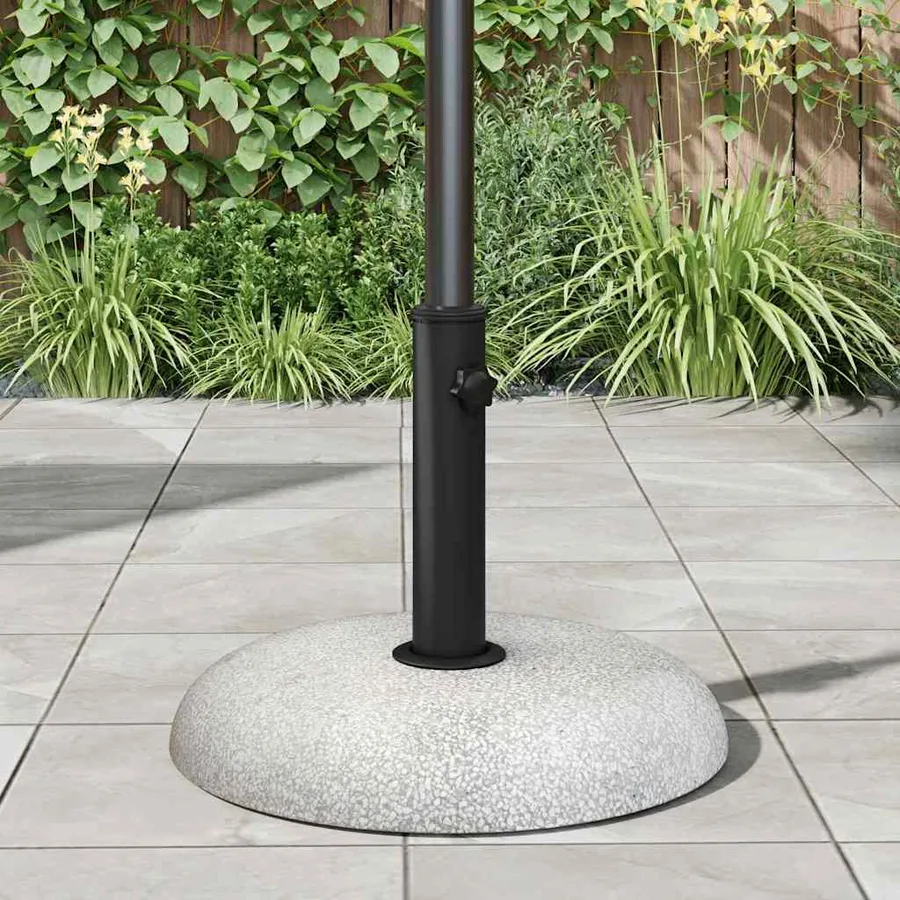 Pied de parasol 20,9kg Gris clair Béton Rond - 4
