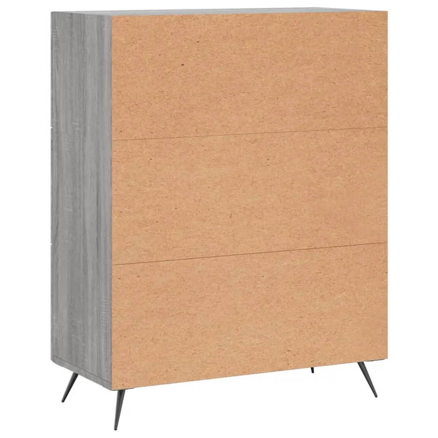 Commode sonoma gris 69,5 x 34 x 90 cm bois d'ingénierie - 8