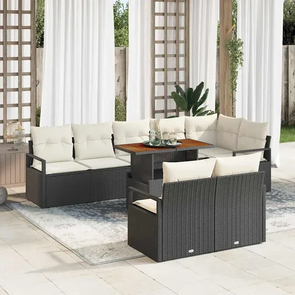 Ensemble de canapé de jardin 9 pc 8-Nombre de places