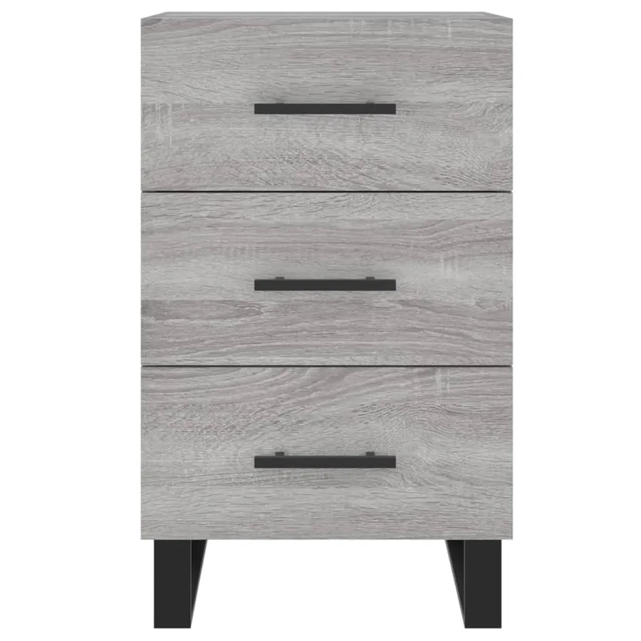 Table de chevet sonoma gris 40x40x66 cm bois d'ingénierie - 5