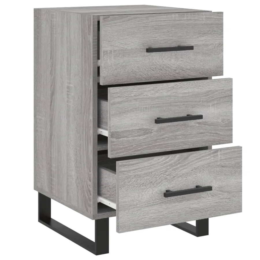 Table de chevet sonoma gris 40x40x66 cm bois d'ingénierie - 7