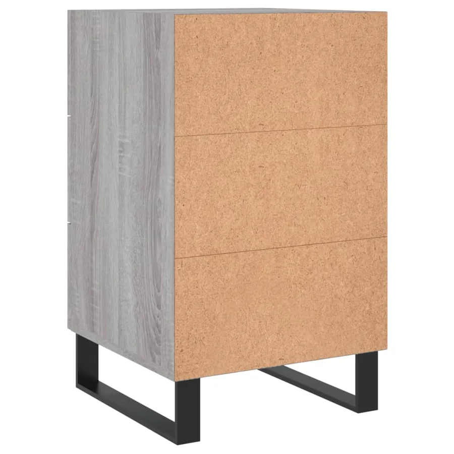 Table de chevet sonoma gris 40x40x66 cm bois d'ingénierie - 8