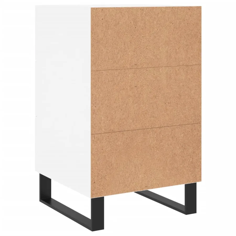 Table de chevet blanc 40x40x66 cm bois d'ingénierie - 8
