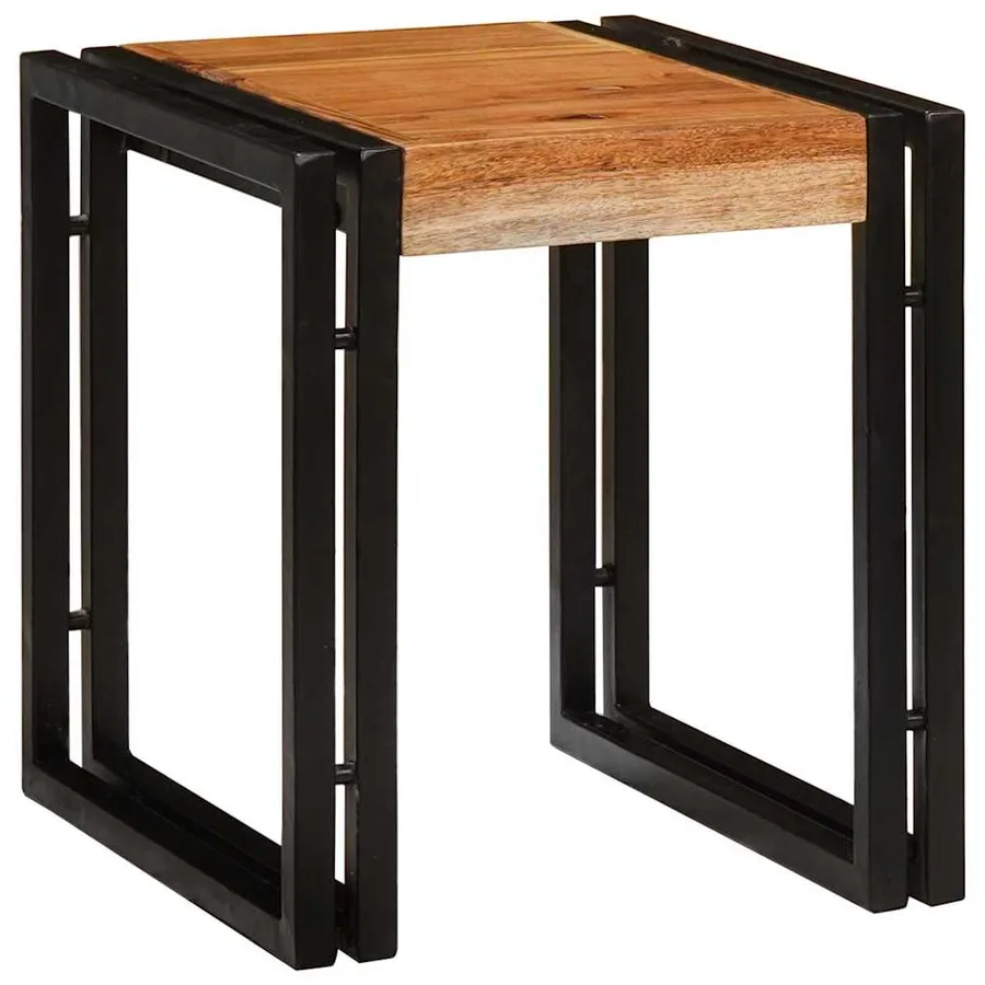 Table Gigogne 3 pcs Bois d'acacia massif et métal - 3