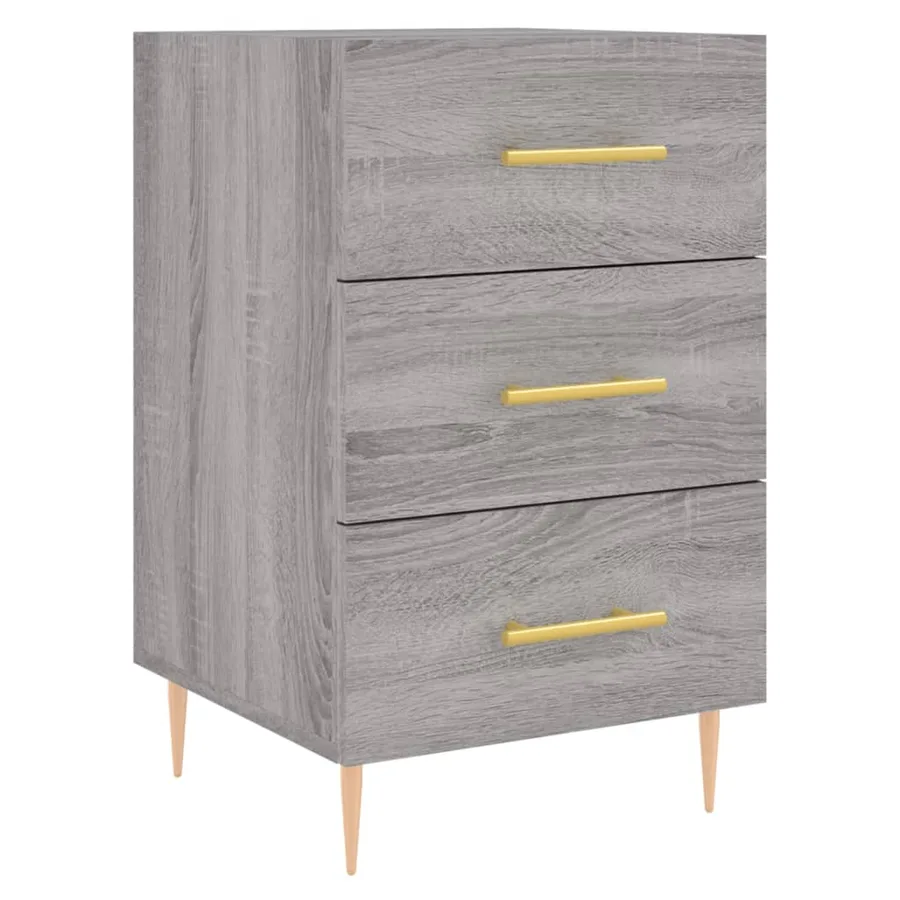 Table de chevet sonoma gris 40x40x66 cm bois d'ingénierie - 2