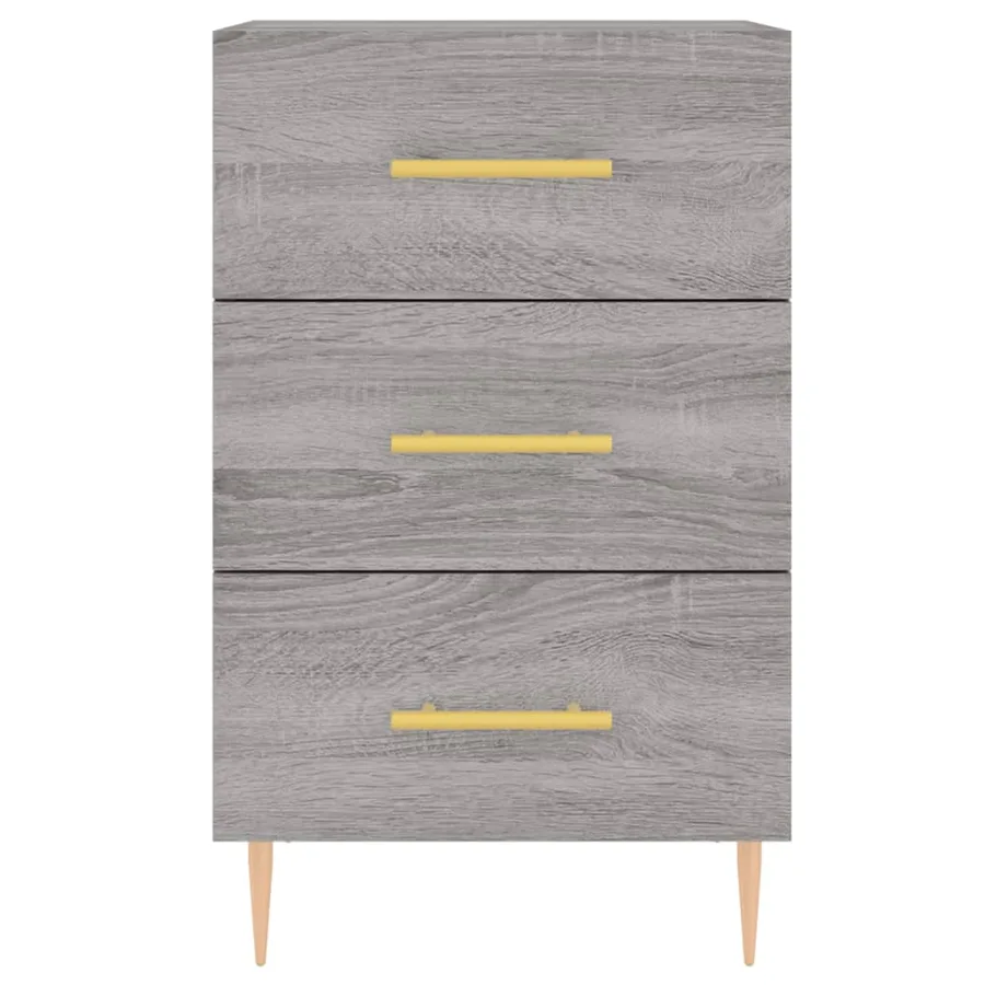 Table de chevet sonoma gris 40x40x66 cm bois d'ingénierie - 5