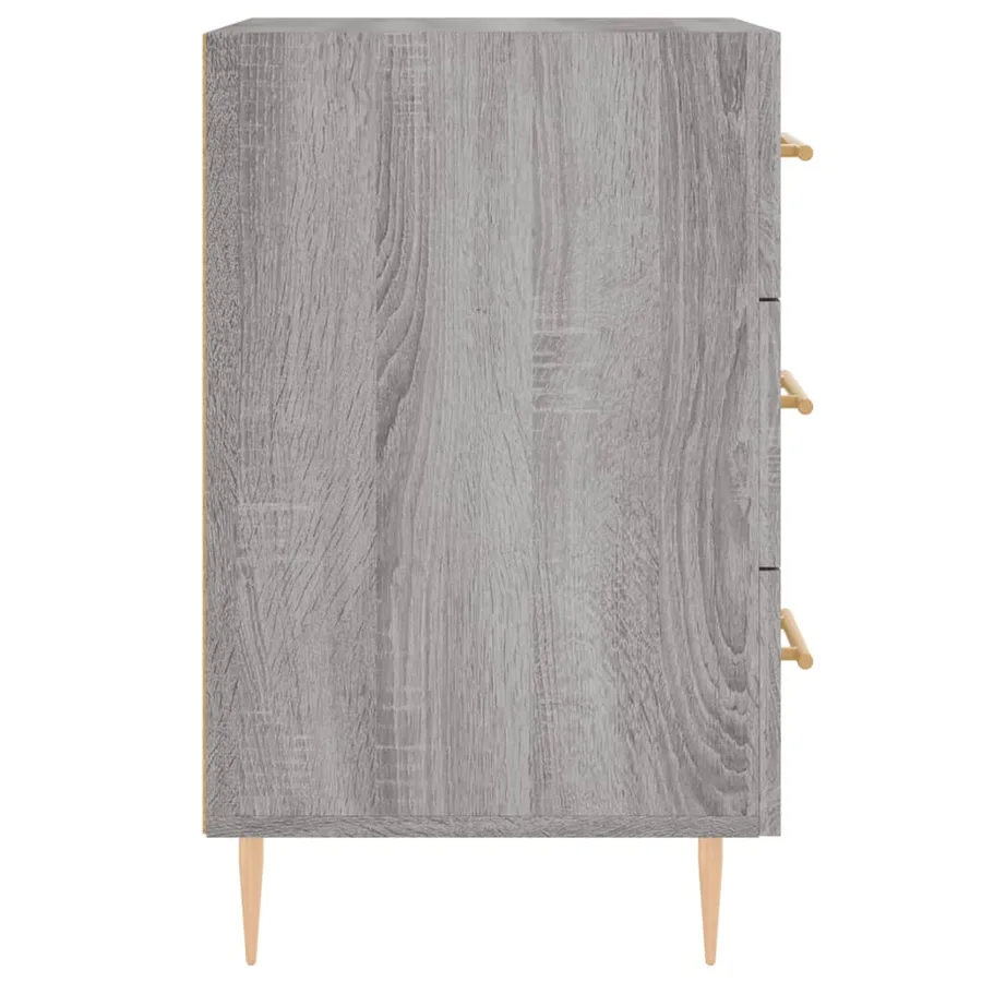 Table de chevet sonoma gris 40x40x66 cm bois d'ingénierie - 6