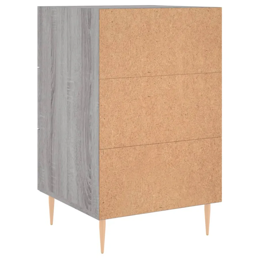 Table de chevet sonoma gris 40x40x66 cm bois d'ingénierie - 8