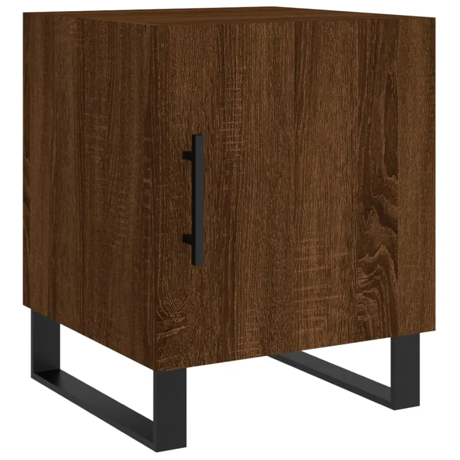 Tables de chevet 2pcs chêne marron 40x40x50cm bois d'ingénierie - 6