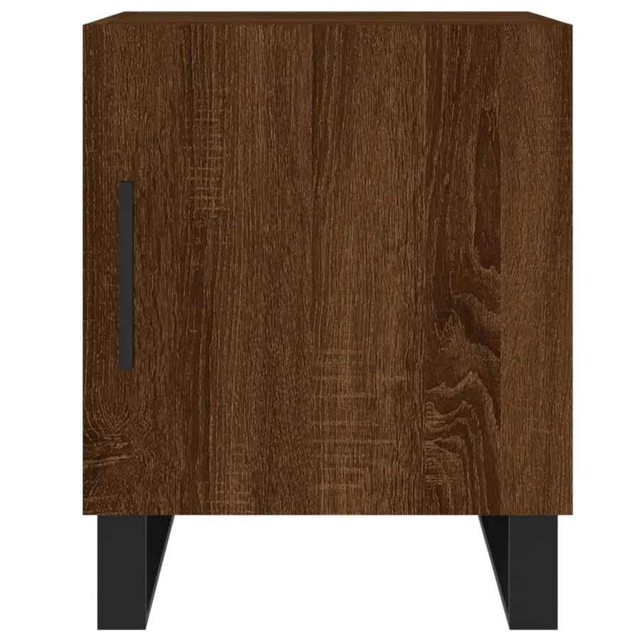 Tables de chevet 2pcs chêne marron 40x40x50cm bois d'ingénierie - 7