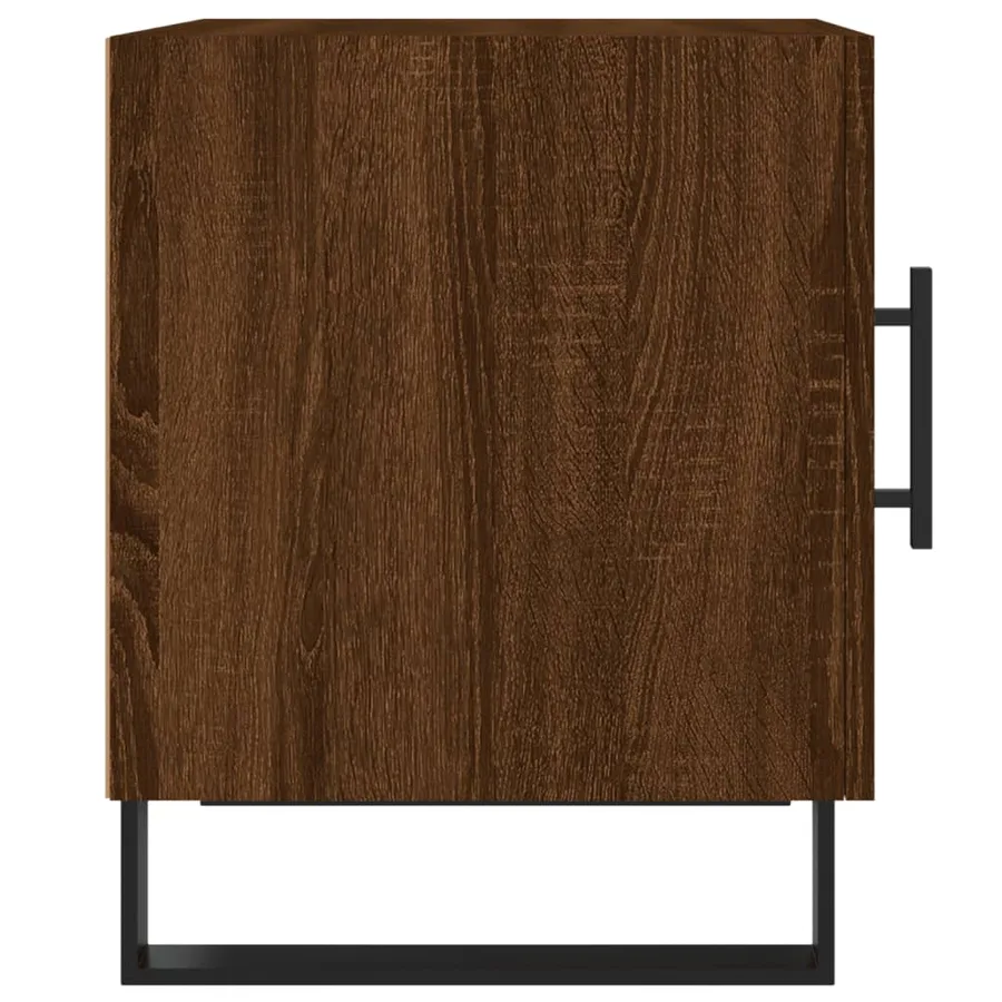 Tables de chevet 2pcs chêne marron 40x40x50cm bois d'ingénierie - 8