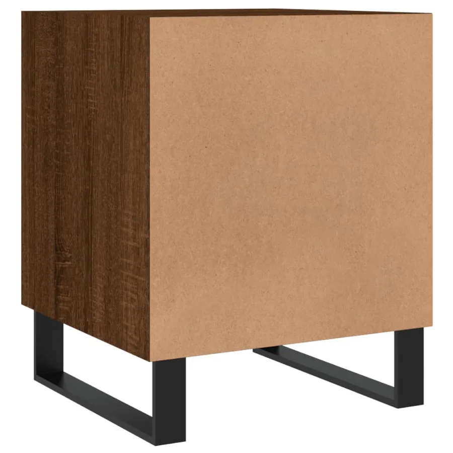 Tables de chevet 2pcs chêne marron 40x40x50cm bois d'ingénierie - 9