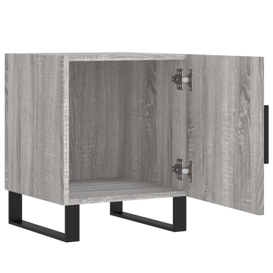 Tables de chevet 2 pcs sonoma gris 40x40x50cm bois d'ingénierie - 5