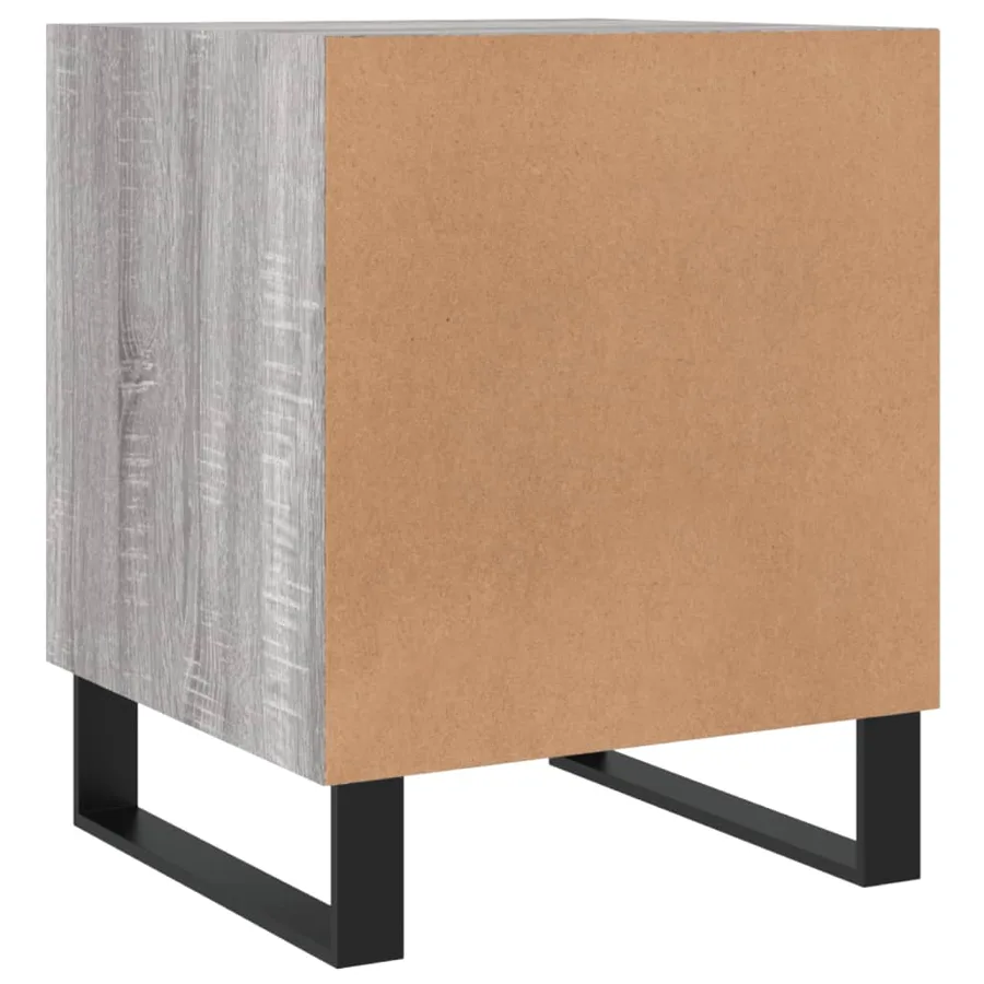 Tables de chevet 2 pcs sonoma gris 40x40x50cm bois d'ingénierie - 9