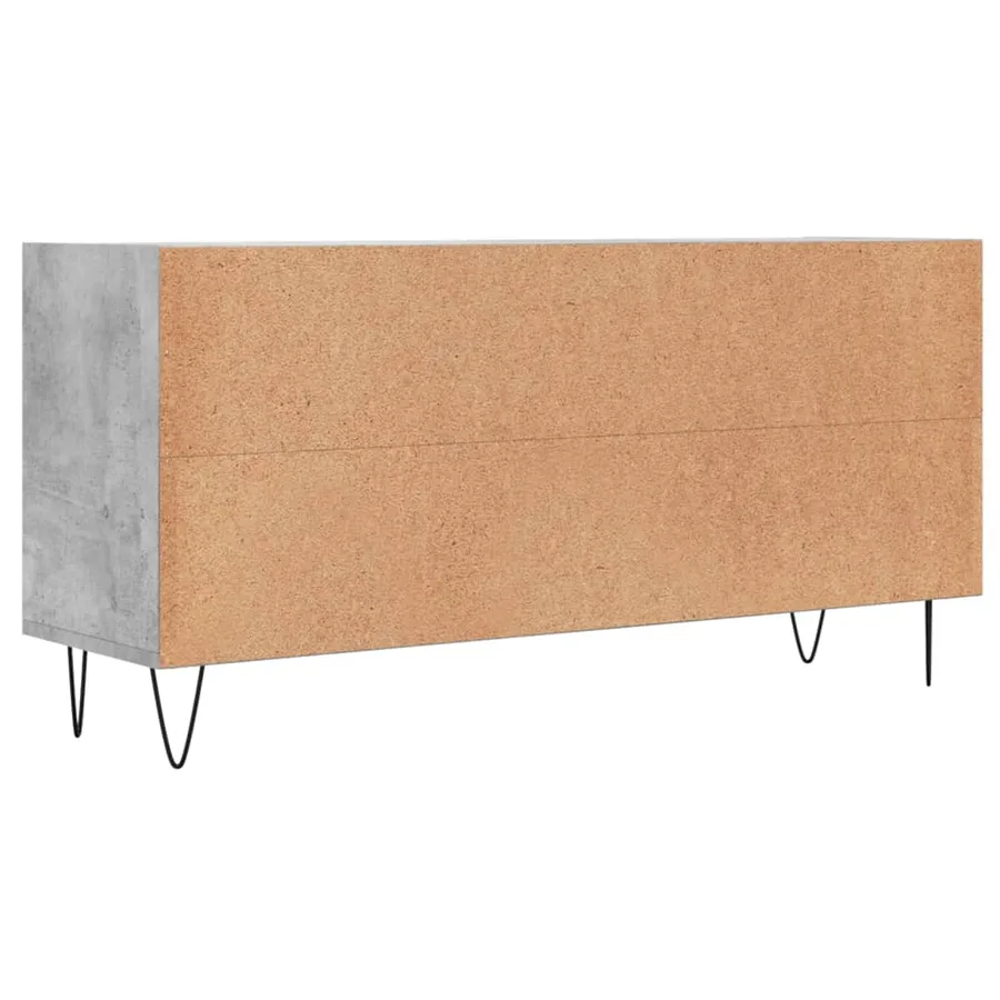 Meuble TV gris béton 103,5x30x50 cm bois d'ingénierie - 6