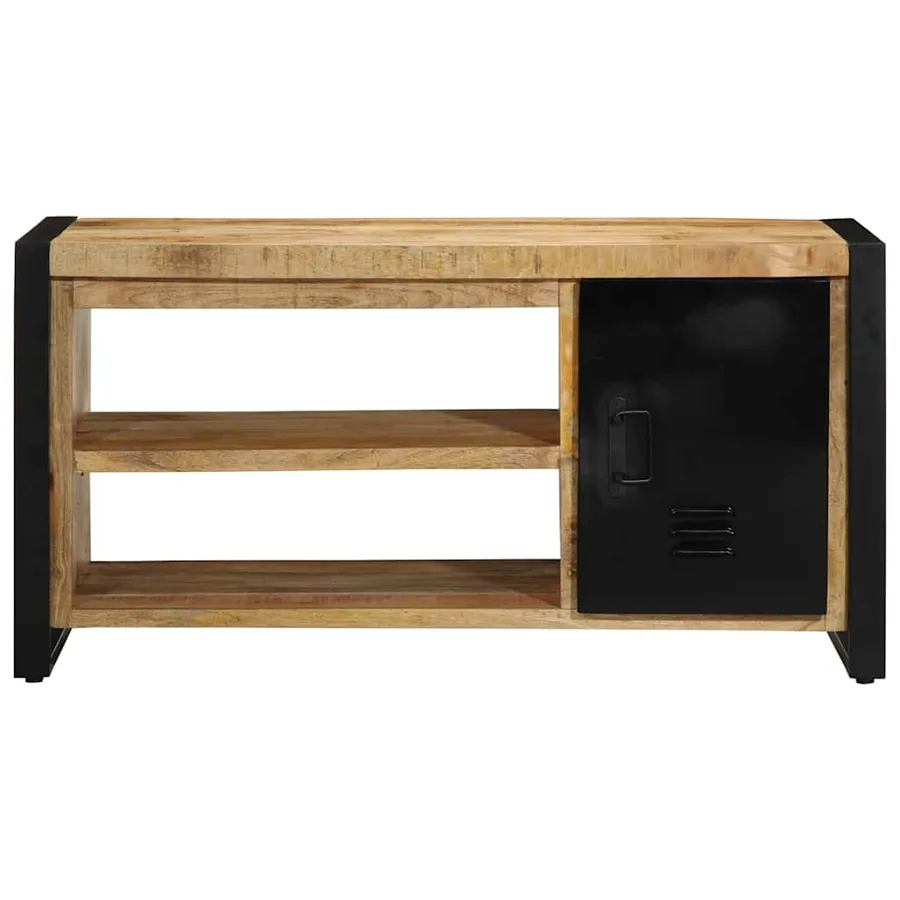 Banc à chaussures Marron Bois de manguier massif - 5