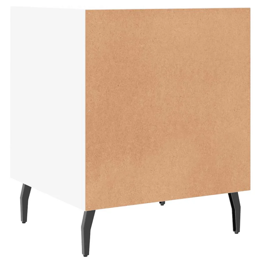 Table de chevet blanc 40x40x50 cm bois d’ingénierie - 8