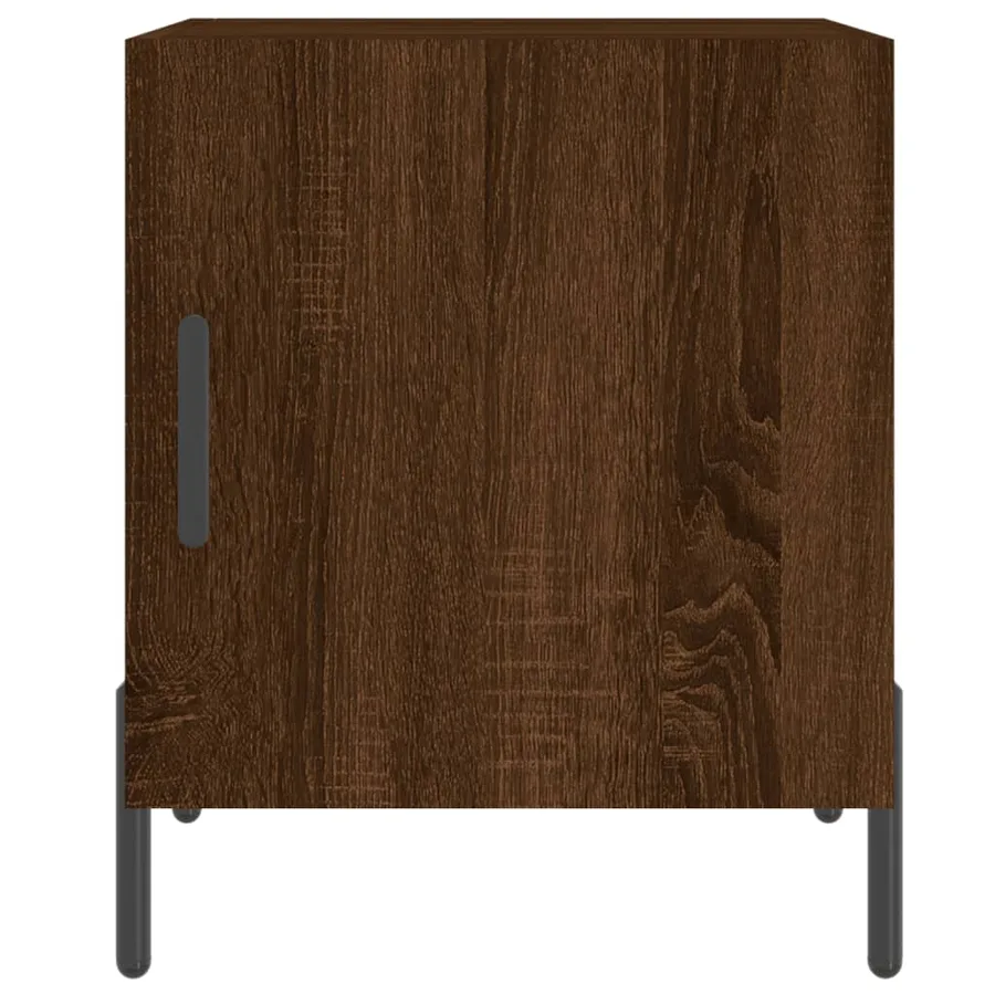 Table de chevet chêne marron 40x40x50 cm bois d’ingénierie - 6