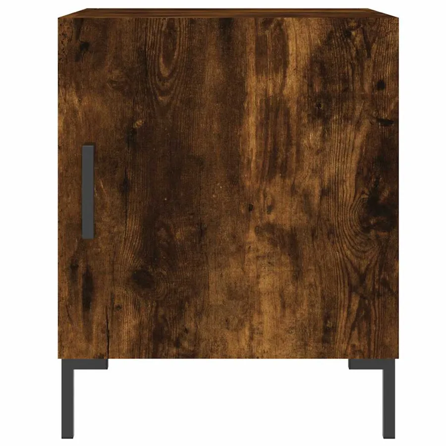 Tables de chevet 2 pcs chêne fumé 40x40x50 cm bois d'ingénierie - 4