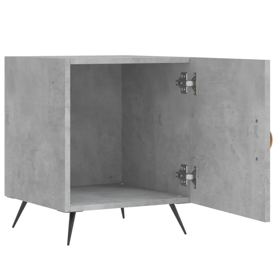 Tables de chevet 2 pcs gris béton 40x40x50 cm bois d’ingénierie - 5