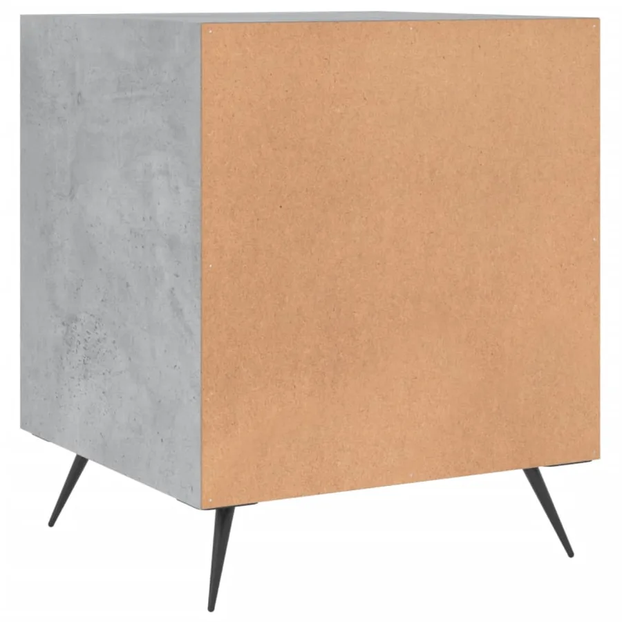 Tables de chevet 2 pcs gris béton 40x40x50 cm bois d’ingénierie - 8