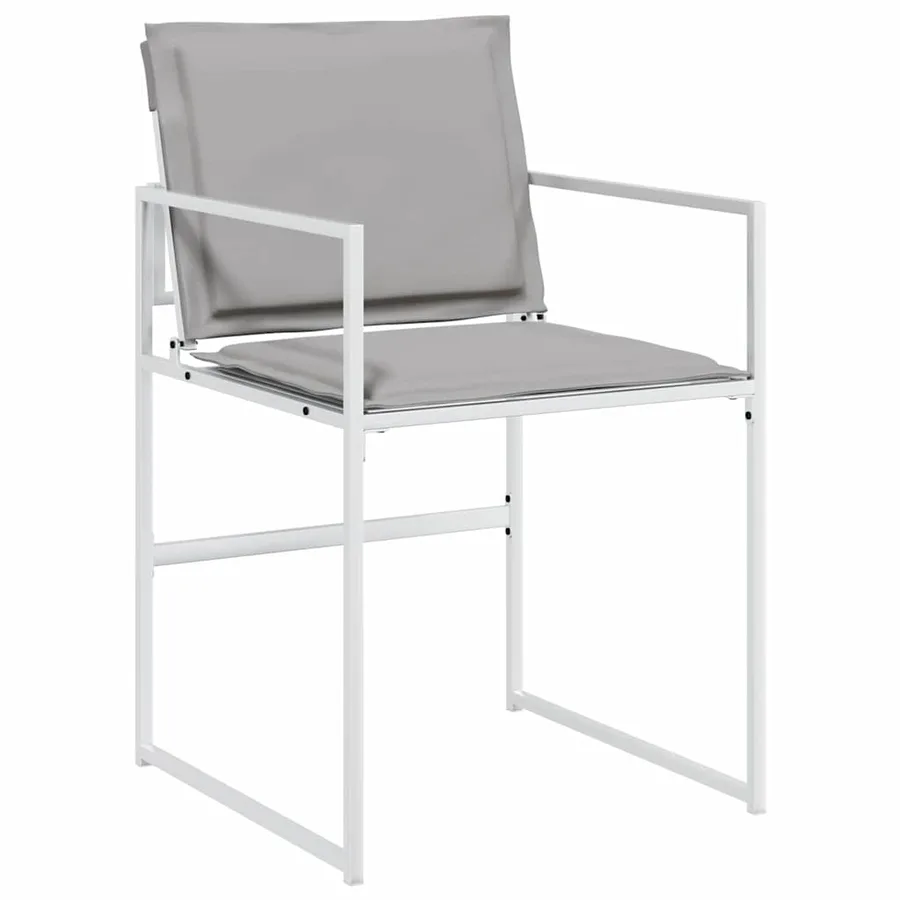 Ensemble de salle à manger pour jardin 9 pcs Blanc - 6