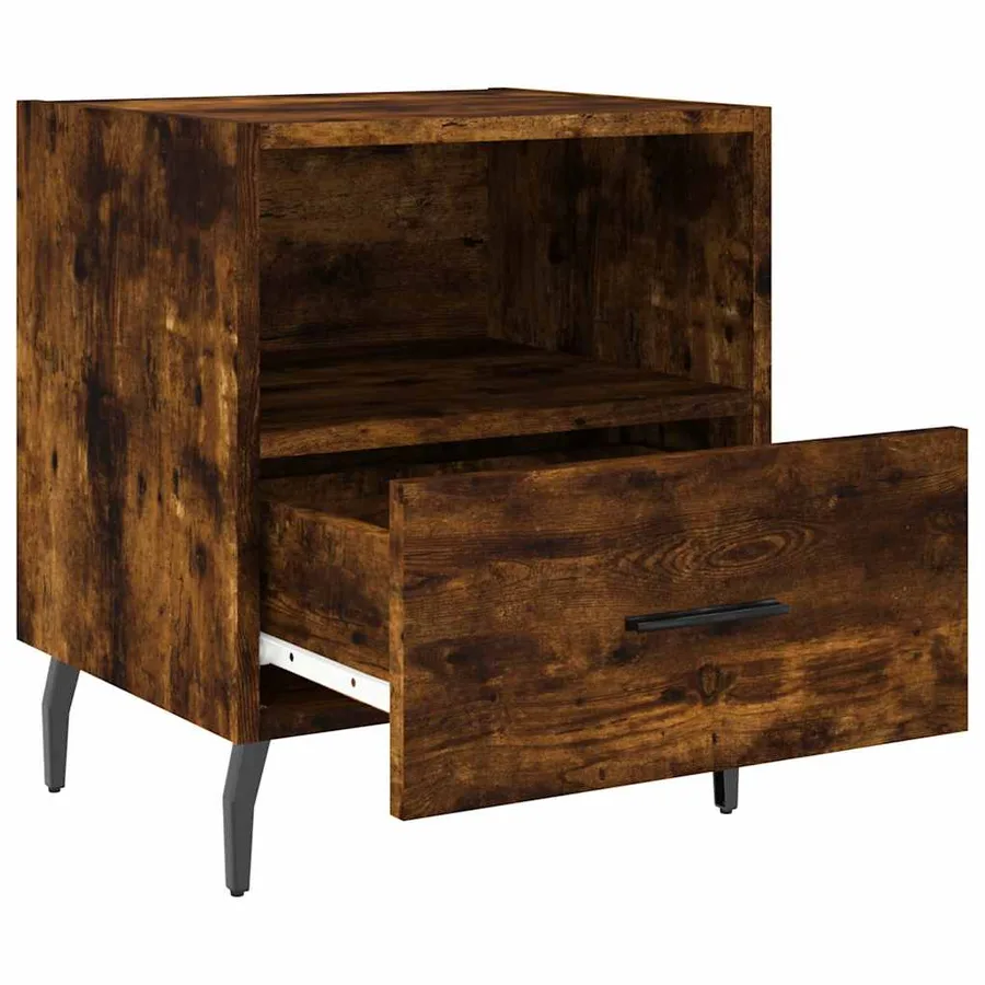 Tables de chevet 2pcs chêne fumé 40x35x47,5cm bois d’ingénierie - 5