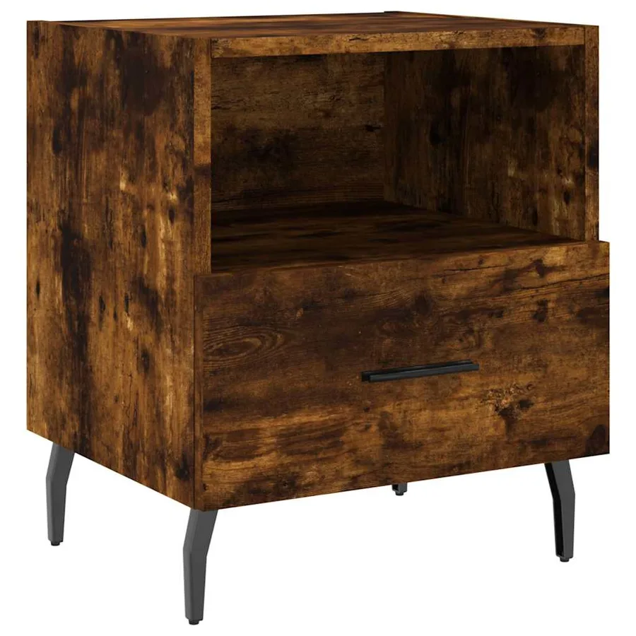 Tables de chevet 2pcs chêne fumé 40x35x47,5cm bois d’ingénierie - 6