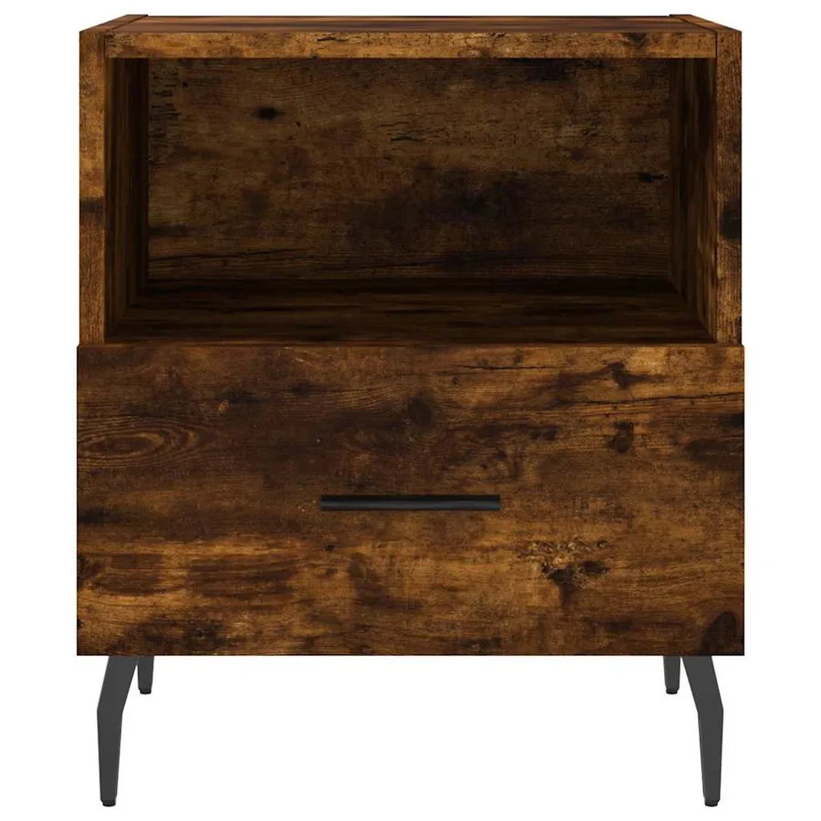 Tables de chevet 2pcs chêne fumé 40x35x47,5cm bois d’ingénierie - 7