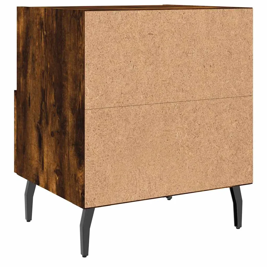 Tables de chevet 2pcs chêne fumé 40x35x47,5cm bois d’ingénierie - 9