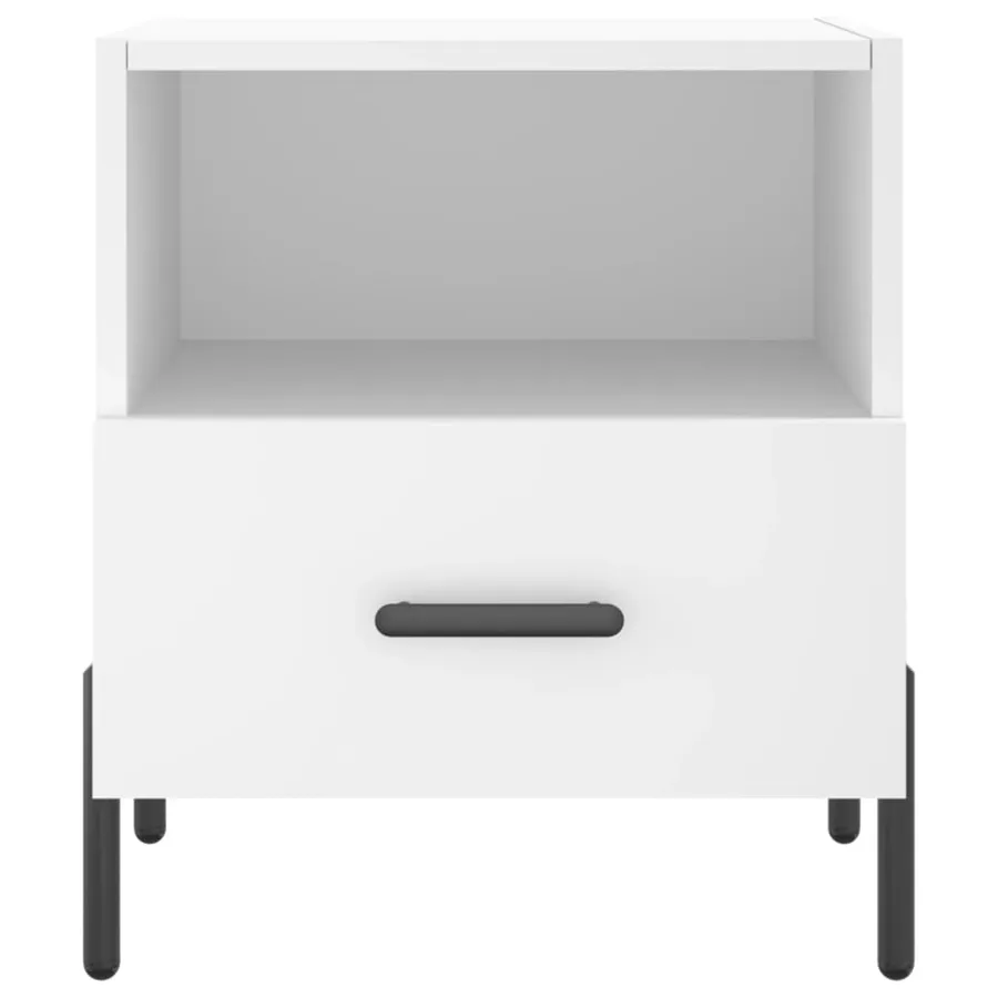 Tables de chevet 2 pcs blanc 40x35x47,5 cm bois d’ingénierie - 7