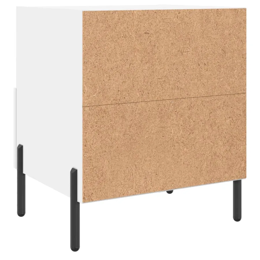 Tables de chevet 2 pcs blanc 40x35x47,5 cm bois d’ingénierie - 9