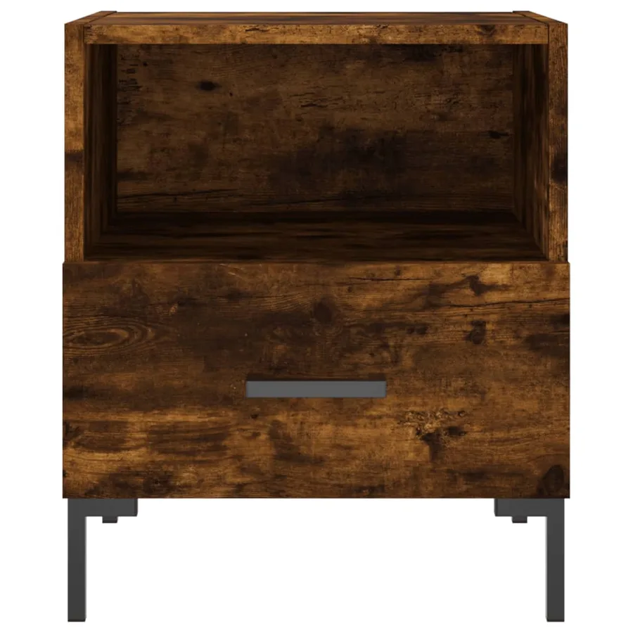 Tables de chevet 2pcs chêne fumé 40x35x47,5cm bois d’ingénierie - 7