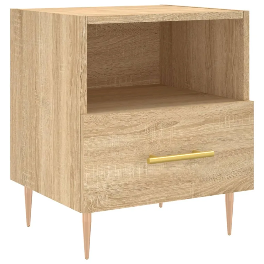 Tables de chevet 2 pcs chêne sonoma 40x35x47,5 cm - 5