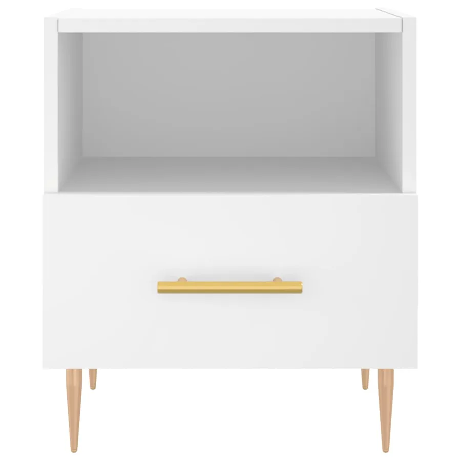 Tables de chevet 2 pcs blanc 40x35x47,5 cm bois d’ingénierie - 6