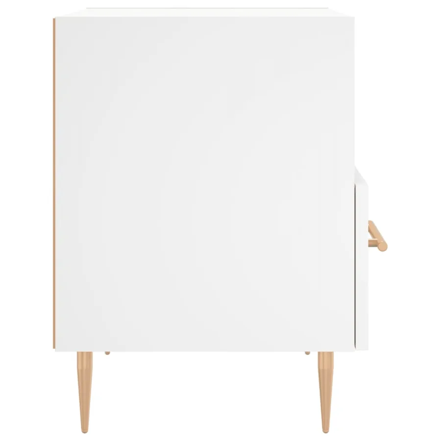Tables de chevet 2 pcs blanc 40x35x47,5 cm bois d’ingénierie - 8