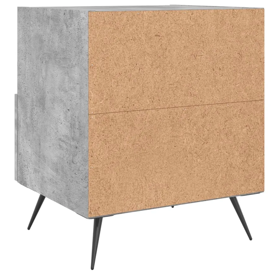 Tables de chevet 2pcs gris béton 40x35x47,5cm bois d’ingénierie - 9