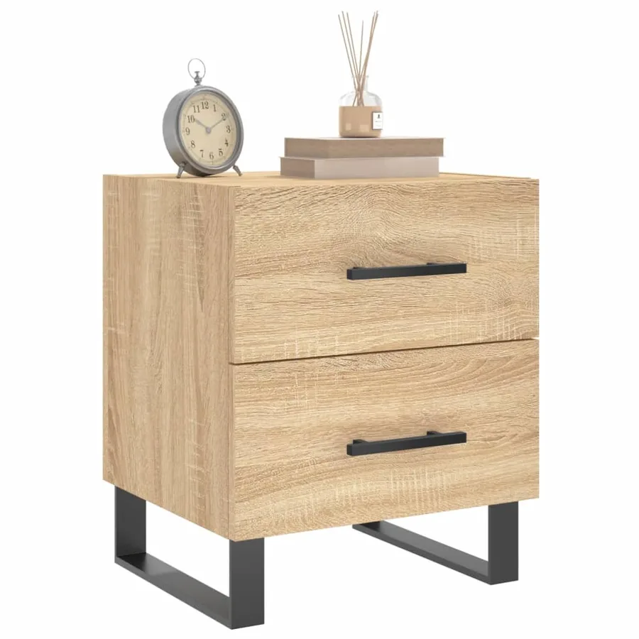 Table de chevet chêne sonoma 40x35x47,5 cm bois d’ingénierie - 3