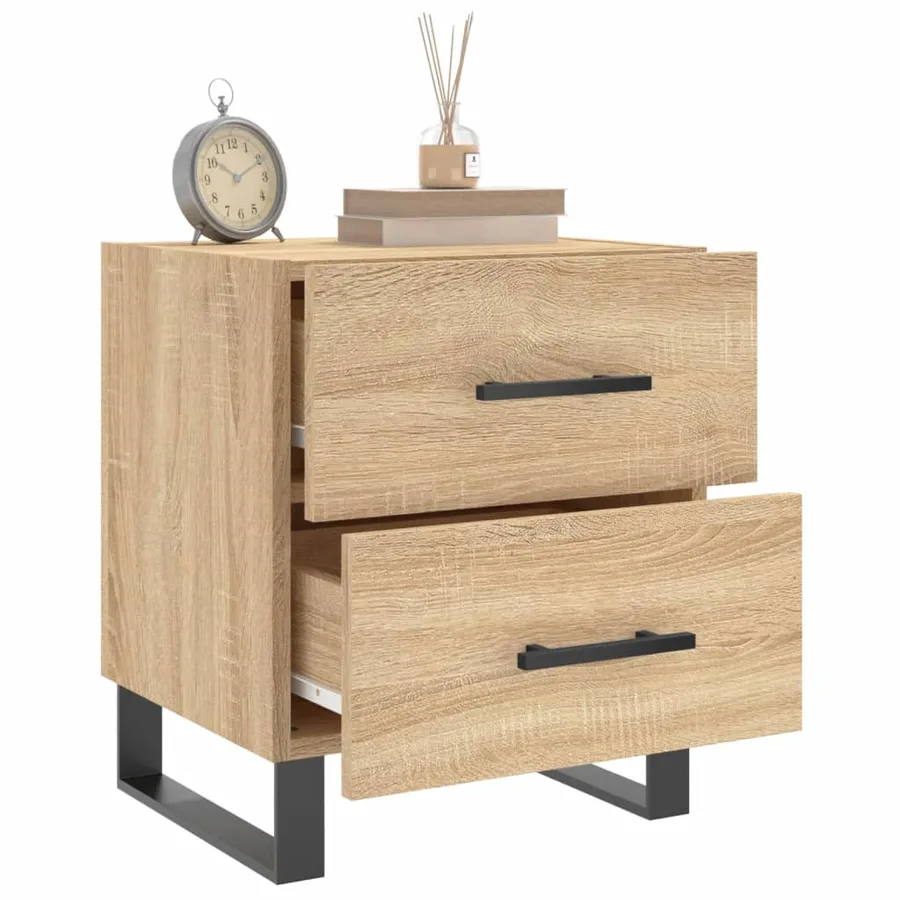 Table de chevet chêne sonoma 40x35x47,5 cm bois d’ingénierie - 4