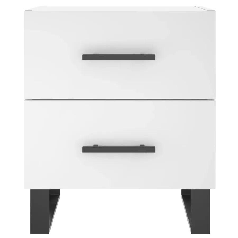 Tables de chevet 2 pcs blanc 40x35x47,5 cm bois d’ingénierie - 6