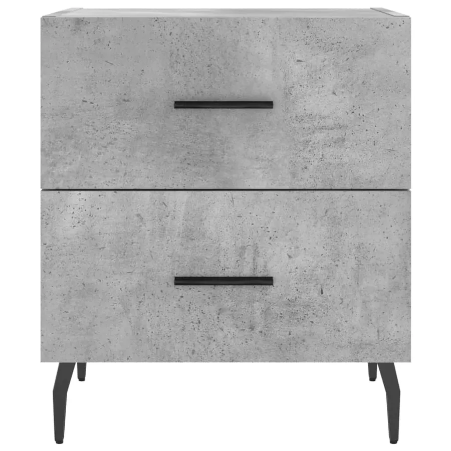 Table de chevet gris béton 40x35x47,5 cm bois d’ingénierie - 6