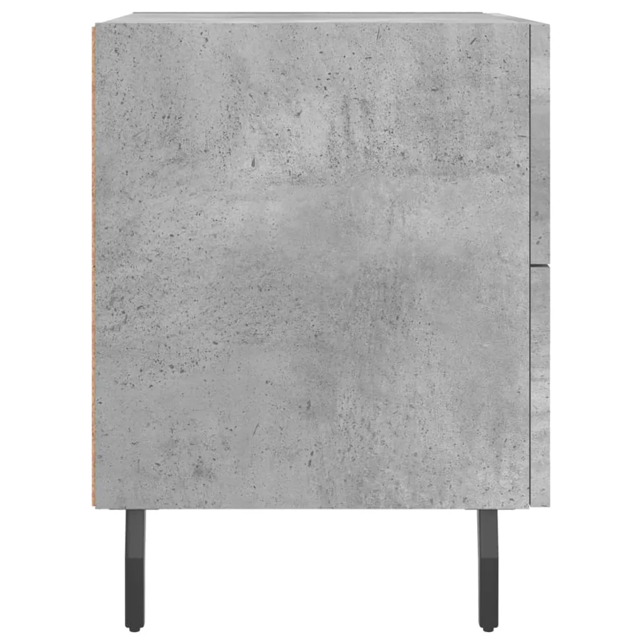 Table de chevet gris béton 40x35x47,5 cm bois d’ingénierie - 7
