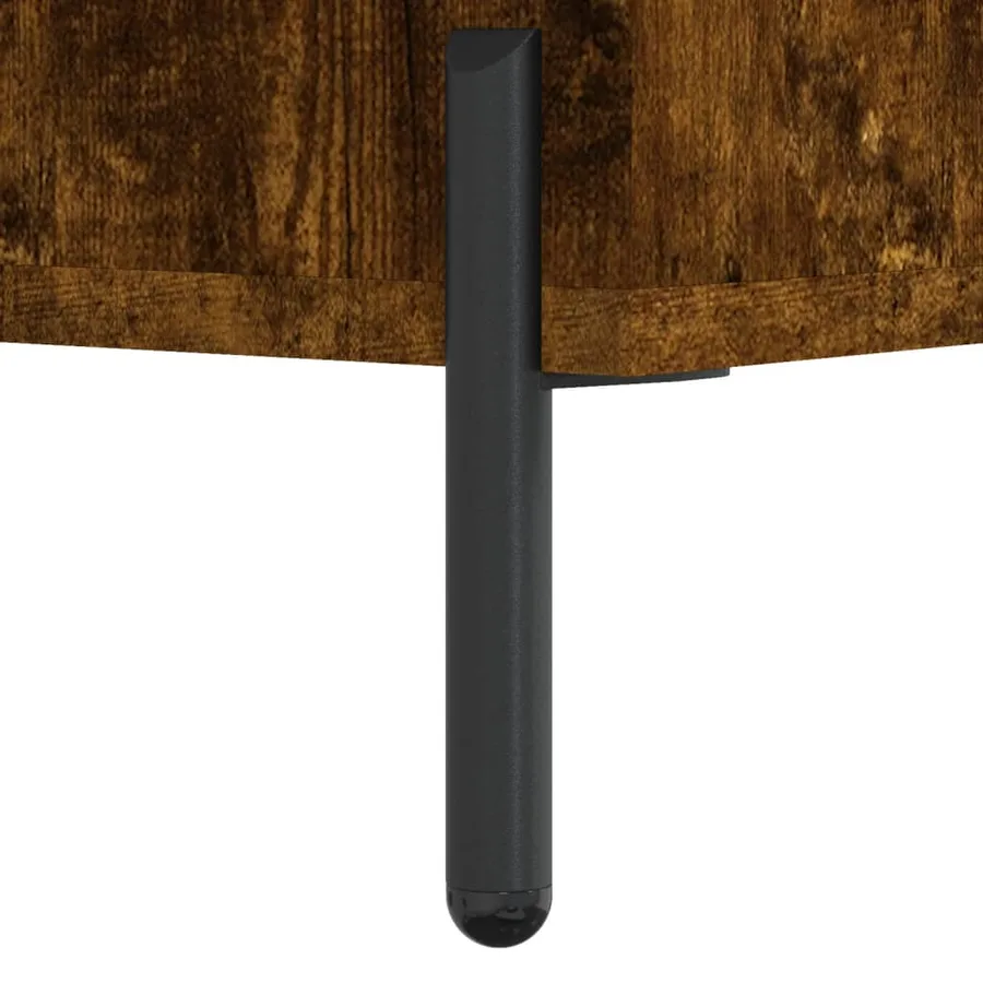 Table de chevet chêne fumé 40x35x47,5 cm bois d’ingénierie - 10