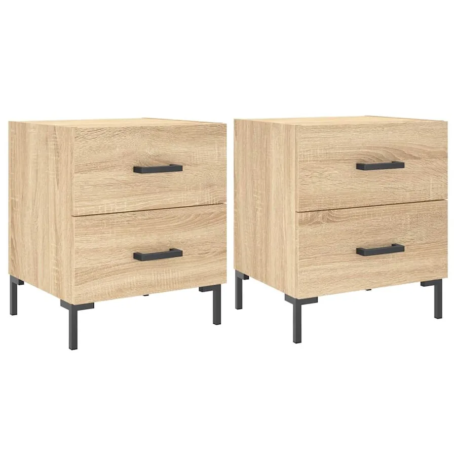 Tables de chevet 2 pcs chêne sonoma 40x35x47,5 cm - 2