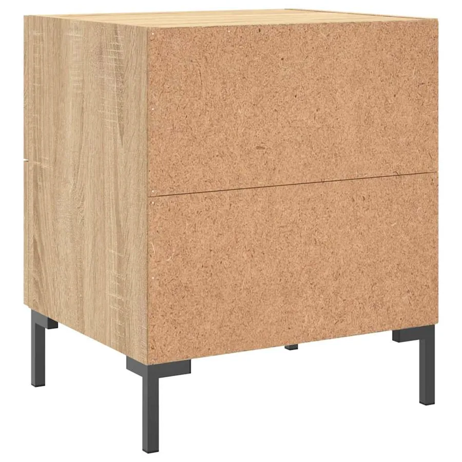 Tables de chevet 2 pcs chêne sonoma 40x35x47,5 cm - 9