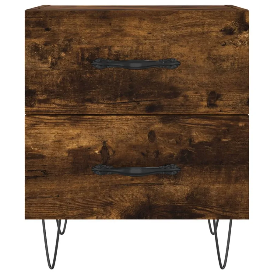 Tables de chevet 2pcs chêne fumé 40x35x47,5cm bois d’ingénierie - 6