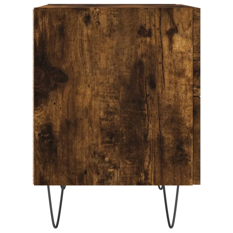 Tables de chevet 2pcs chêne fumé 40x35x47,5cm bois d’ingénierie - 7