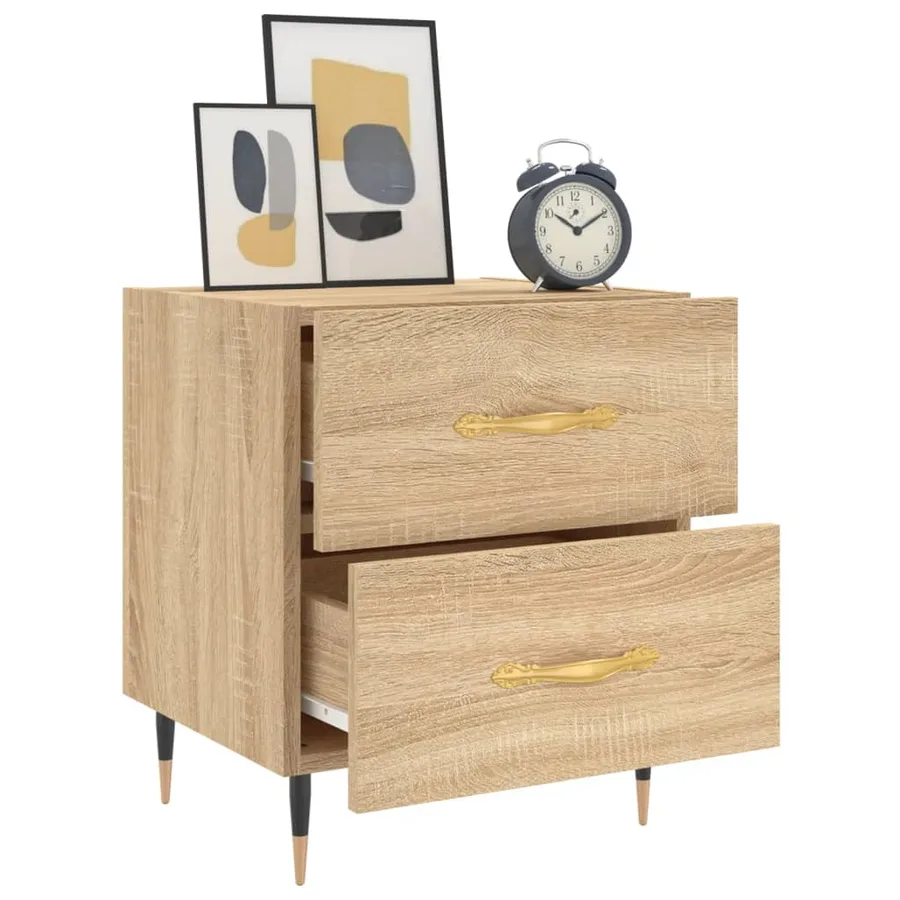 Tables de chevet 2 pcs chêne sonoma 40x35x47,5 cm - 4