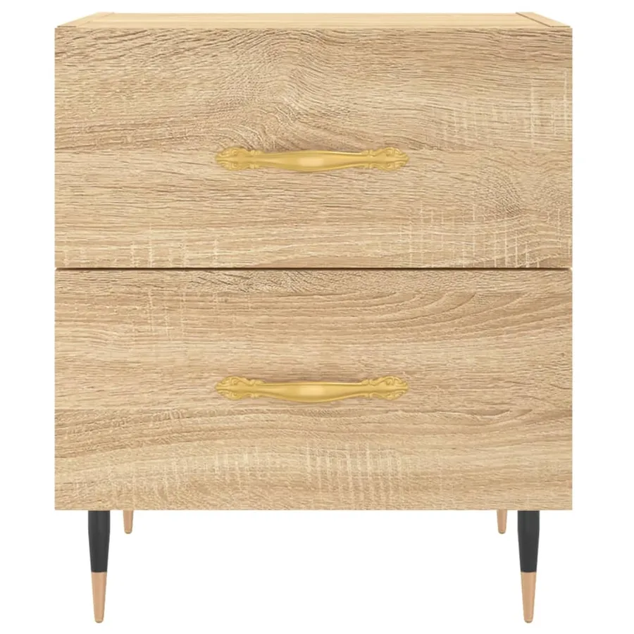 Tables de chevet 2 pcs chêne sonoma 40x35x47,5 cm - 6