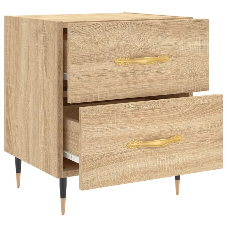 Tables de chevet 2 pcs chêne sonoma 40x35x47,5 cm - 8